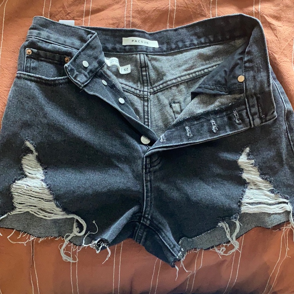 Black Jean shorts